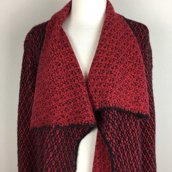 Chico's Red Wool Mohair Blend Cardigan size 2 - Picture 3 of 7